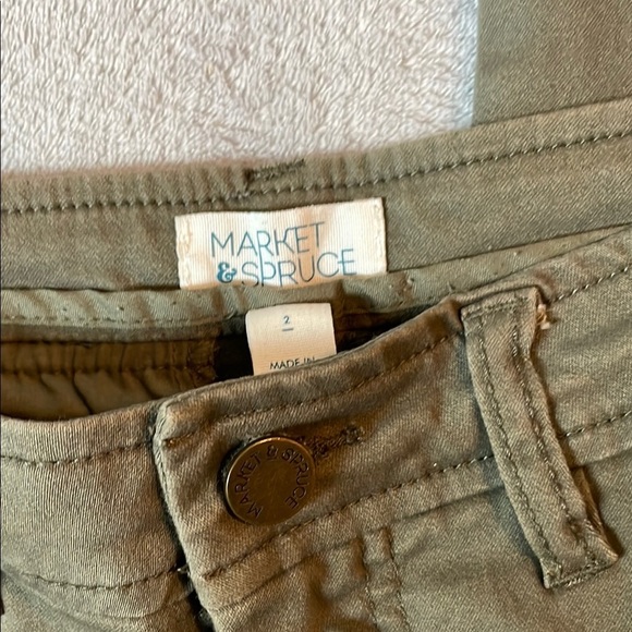 Market & Spruce Green Straight Leg Jeans - Picture 2 of 6